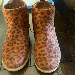 Toddler girls leopard boots